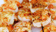 BBQ King prawn skewerssweet chilli sauce    Adds turf and surf to the menu! Tasty option for BBQs and Hog RoastsBasted on the BBQ