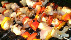 Vegetable kebabsand tasty veggie option       BBQ and Hog Roast option. Mushrooms, peppers, tomatoes,red onion